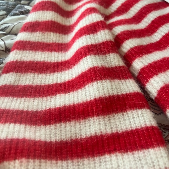 NWT Ganni Julliard Mohair Sweater Red & White Stripe SIZE S - Picture 7 of 8